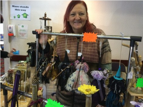 An exhibitor at her stall